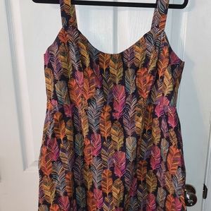 Cherry Velvet feather dress